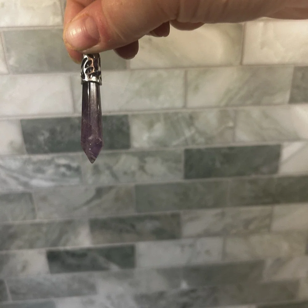 Purple Crystal Pendant Celestial Hippie Metaphysical Spiritual
